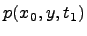 $ p(x_0,y,t_1)$